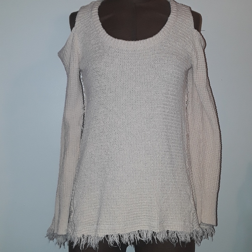 Open shoulder sweater